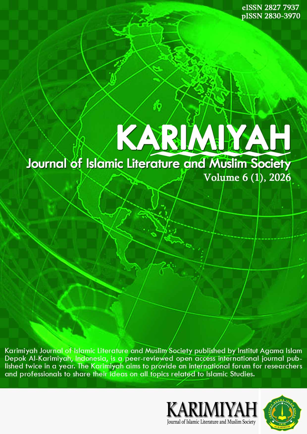 					View Vol. 6 No. 1 (2026): Karimiyah: Journal of Islamic Literature and Muslim Society
				